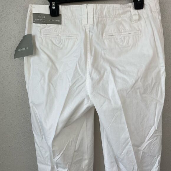 NWT Liz Claiborne White Sloan Pants Size 10 - Picture 8 of 10